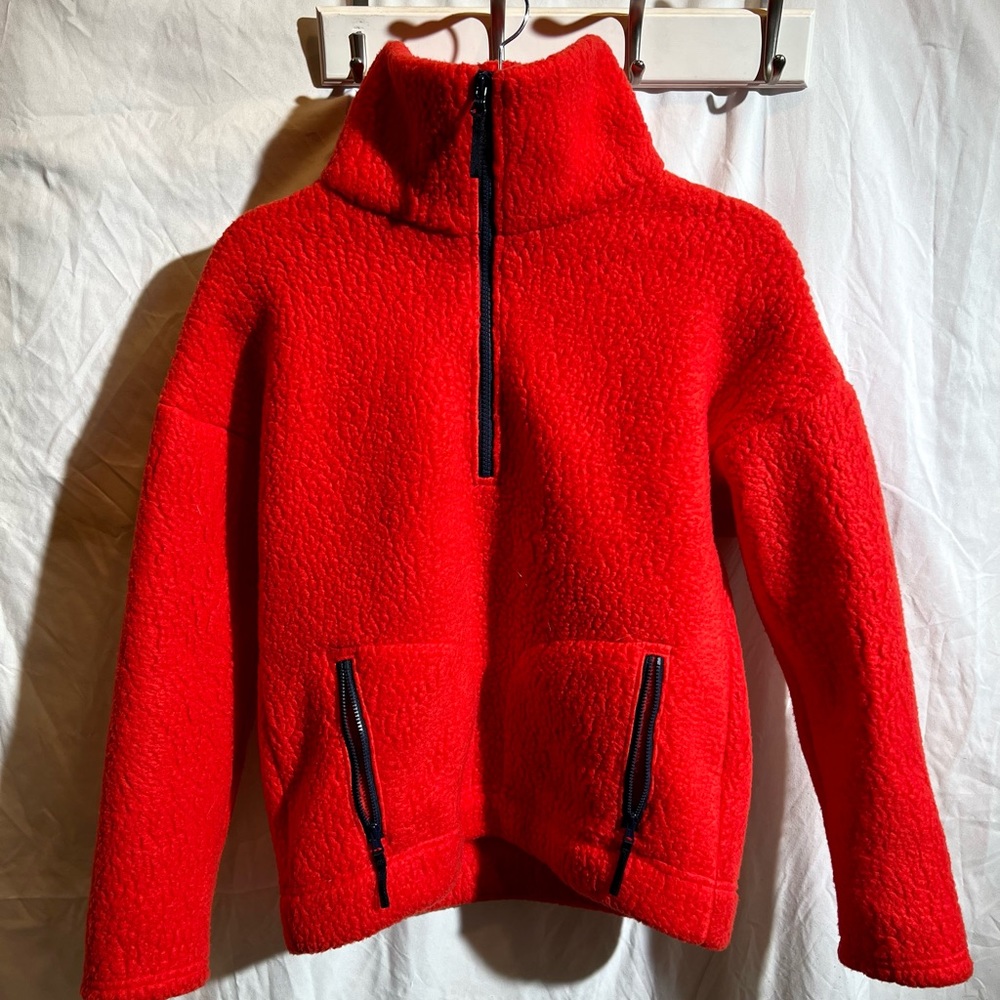 Red JCrew Half Zip XXS